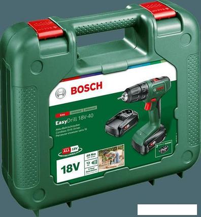 Дрель-шуруповерт Bosch EasyDrill 18V-40 06039D8005 (с 2-мя АКБ 2 Ач, кейс), фото 2