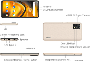 Смартфон Umidigi A13 Pro 5G 8GB/128GB (золотистый), фото 3