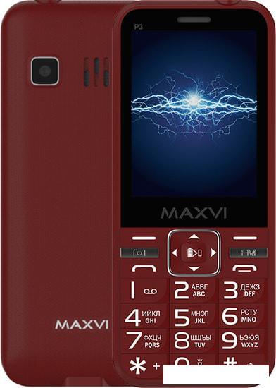 Мобильный телефон Maxvi P3 (винный красный)