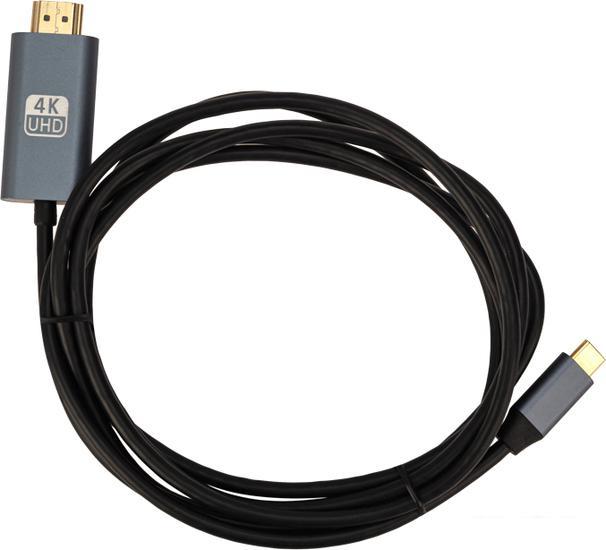 Кабель Rexant USB Type-C - HDMI 17-6402 (2 м, черный) - фото 1 - id-p225556988