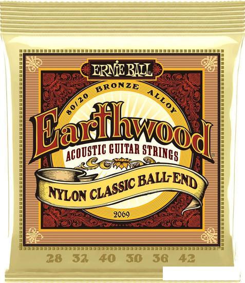 Струны для гитары Ernie Ball 2069 Earthwind Nylon Classic Ball End