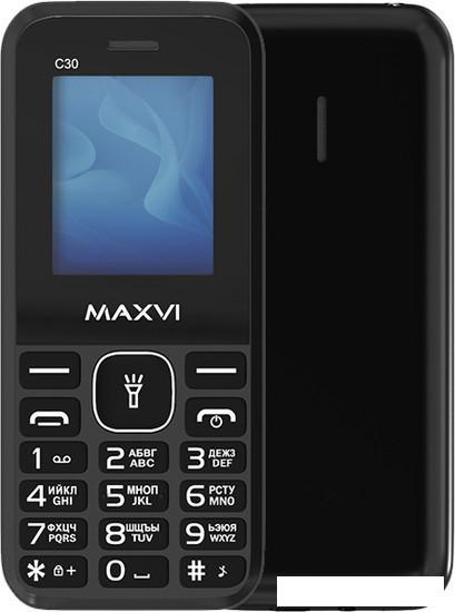 Кнопочный телефон Maxvi C30 (черный)