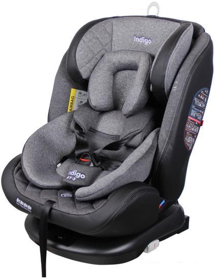 Детское автокресло Indigo Aero Isofix (серый)