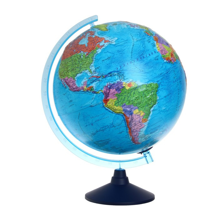 Глобус политический "Глобен", диаметр 250 мм, интерактивный, рельефный, подсветка от батареек, с очками - фото 1 - id-p225766957