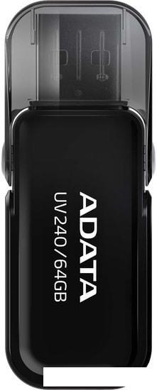 USB Flash A-Data UV240 64GB (черный)