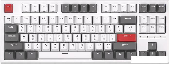 Клавиатура Royal Kludge RK-R87 RGB (белый, RK Red)