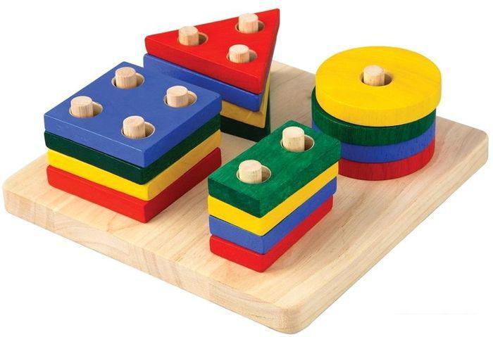 Сортер Plan Toys Доска с геометрическими фигурами 2403 - фото 2 - id-p225738035
