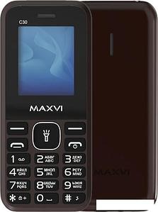 Кнопочный телефон Maxvi C30 (коричневый)