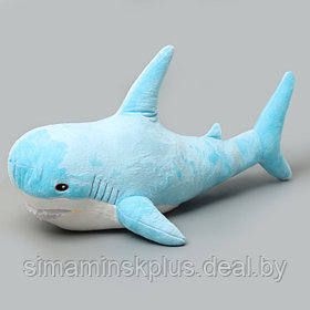 Мягкая игрушка "Акула", 100 см, цвет голубой