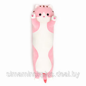 Мягкая игрушка "Котик", толстый, 110 см, цвет розовый