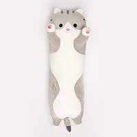 Мягкая игрушка "Котик", толстый, 110 см, цвет серый