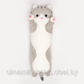 Мягкая игрушка "Котик", толстый, 110 см, цвет серый