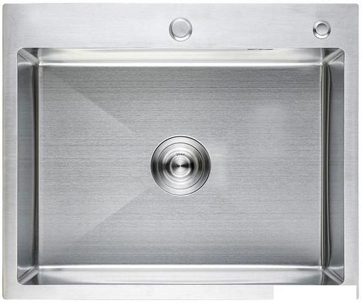 Кухонная мойка AKS Прямоугольная 60x50 (сатин никель), фото 2