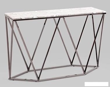Консольный стол Stool Group Авалон 122x41 (серый мрамор/сталь темный хром)