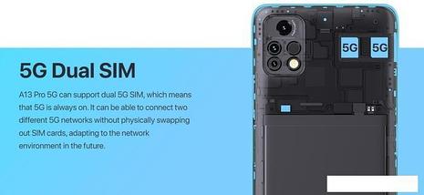 Смартфон Umidigi A13 Pro 5G 8GB/128GB (синий), фото 2