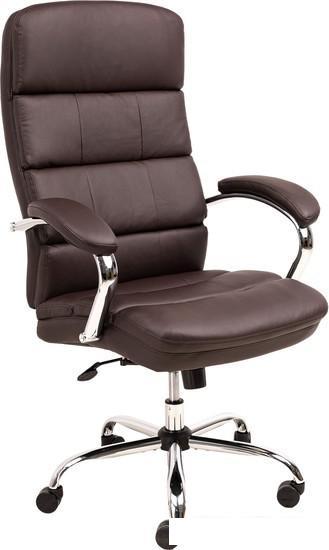 Кресло AksHome August Chrome Eco (темно-коричневый) - фото 2 - id-p225557579