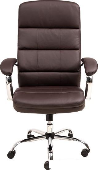 Кресло AksHome August Chrome Eco (темно-коричневый) - фото 3 - id-p225557579