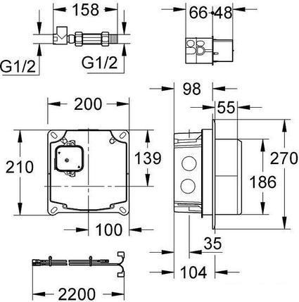 Переключатель режимов Grohe Набор коробов для инфракрасной электроники [36264000], фото 2