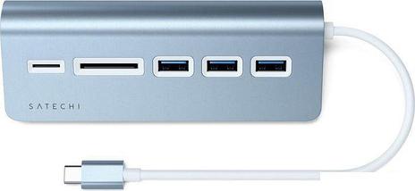 USB-хаб  Satechi USB-C Combo Hub ST-TCHCRB (голубой), фото 2