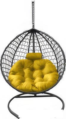 Подвесное кресло Craftmebel Кокон Капля Премиум (желтый/графит) - фото 1 - id-p225570731