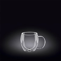 Чашка 100мл с двойными стенками (термо стекло) Wilmax
