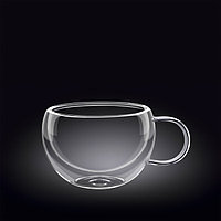 Чашка 400мл с двойными стенками (термо стекло) Wilmax