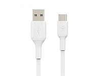 Аксессуар Belkin PVC USB-A - USB-C 1m White CAB001bt1MWH