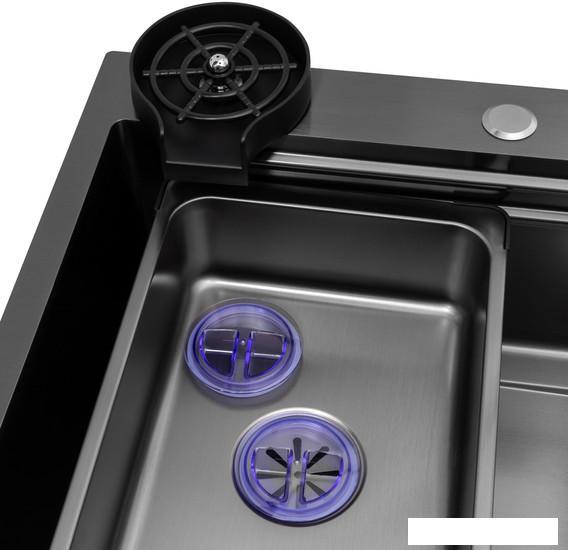 Кухонная мойка ARFEKA Eco AR PVD Nano 75x45 (черный) - фото 3 - id-p225761265