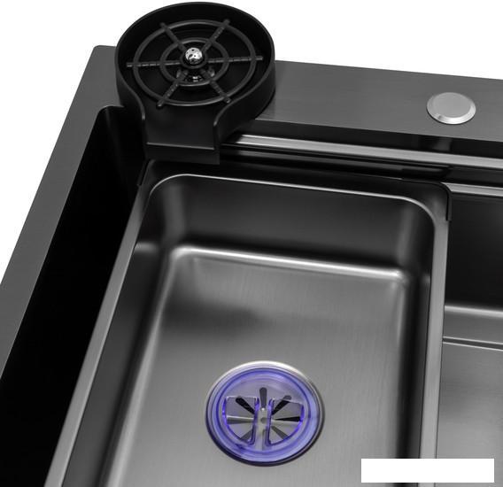 Кухонная мойка ARFEKA Eco AR PVD Nano 75x45 (черный) - фото 4 - id-p225761265