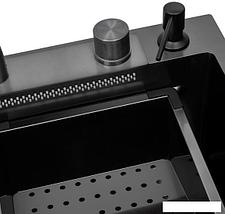 Кухонная мойка ARFEKA Eco AR PVD Nano 75x45 (черный), фото 3