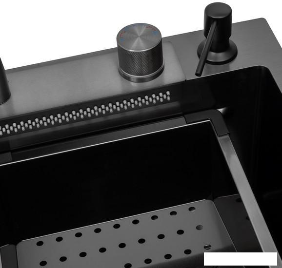Кухонная мойка ARFEKA Eco AR PVD Nano 75x45 (черный) - фото 5 - id-p225761265