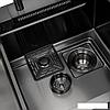 Кухонная мойка ARFEKA Eco AR PVD Nano 75x45 (черный), фото 3