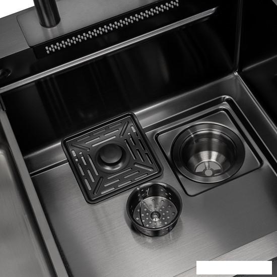Кухонная мойка ARFEKA Eco AR PVD Nano 75x45 (черный) - фото 7 - id-p225761265