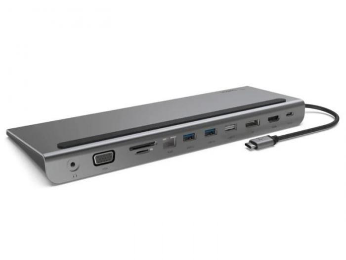 Хаб USB Belkin Multiport Adapter 11-in-1 3xUSB-A/HDMI/USB-C/PD/VGA/DisplayPort/SD/3.5mm Audio INC004btSGY - фото 1 - id-p225767989