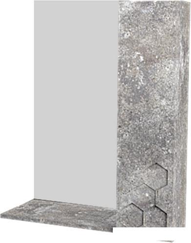 Garda Шкаф с зеркалом 1 дв. Soty3 700R (бетон светлый) - фото 1 - id-p225507769