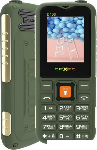 Кнопочный телефон TeXet TM-D400 (зеленый) - фото 1 - id-p225572895