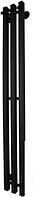 Полотенцесушитель Маргроид Ferrum Inaro СНШ 120x6 3 крючка профильный (черный матовый, таймер справа
