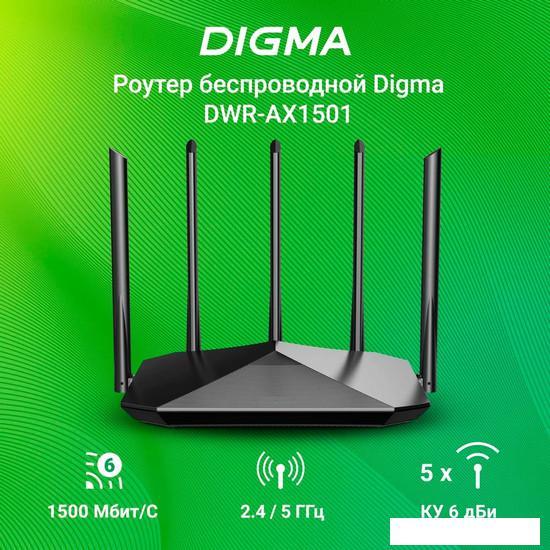 Wi-Fi роутер Digma DWR-AX1501 - фото 6 - id-p225761355