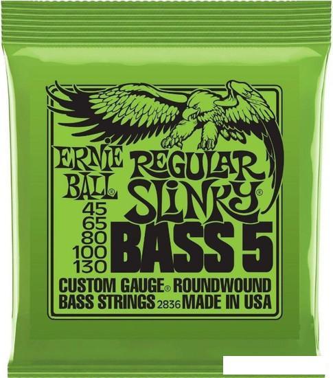 Струны для гитары Ernie Ball 2836 Regular Slinky 5 String Bass 45-130 - фото 1 - id-p225572985