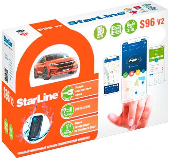 Автосигнализация StarLine S96 v2 2CAN+4LIN 2SIM GSM - фото 1 - id-p225571142