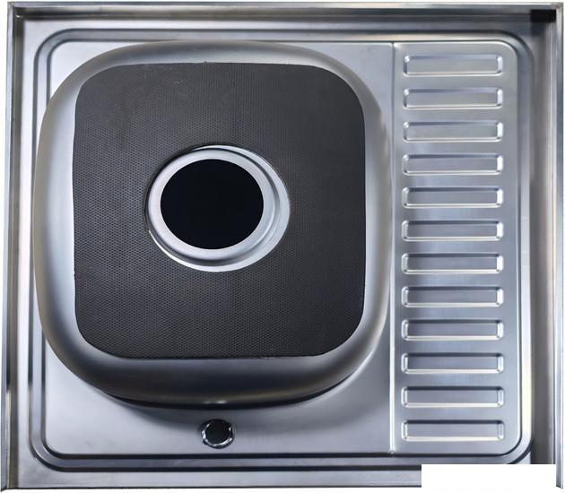 Кухонная мойка AKS Накладная 60x60 левая (полированная) - фото 2 - id-p225573102