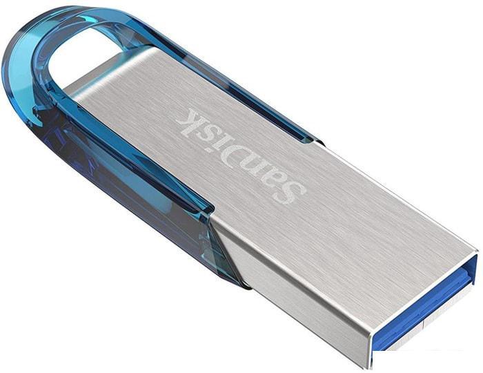 USB Flash SanDisk Cruzer Ultra Flair CZ73 128GB (синий) - фото 3 - id-p225737332