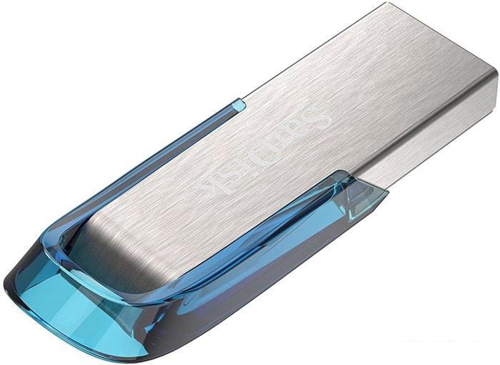 USB Flash SanDisk Cruzer Ultra Flair CZ73 128GB (синий) - фото 4 - id-p225737332