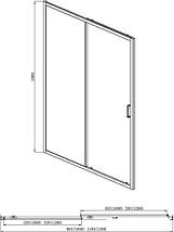Душевая дверь Aquatek 120x200 AQNAA6121-120 (хром/прозрачное стекло), фото 3