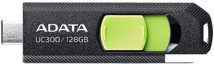 USB Flash ADATA UC300 128GB (черный/зеленый)