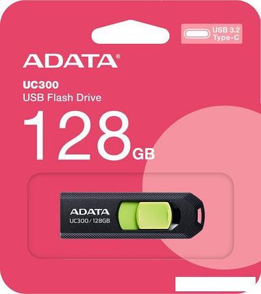 USB Flash ADATA UC300 128GB (черный/зеленый), фото 2