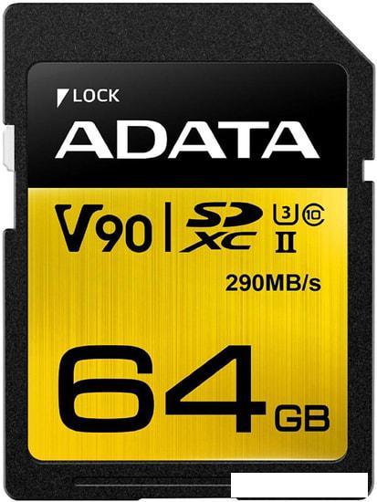 Карта памяти ADATA Premier ONE ASDX64GUII3CL10-C SDXC 64GB