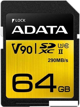 Карта памяти ADATA Premier ONE ASDX64GUII3CL10-C SDXC 64GB, фото 2