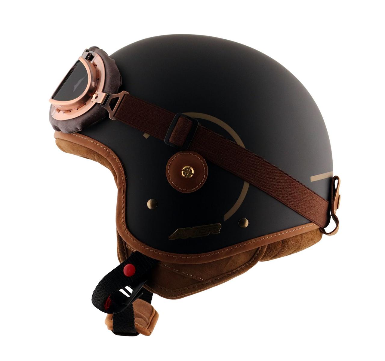 Шлем AXOR JET CHE RUIN-E, цвет чёрный матовый - фото 5 - id-p225768100