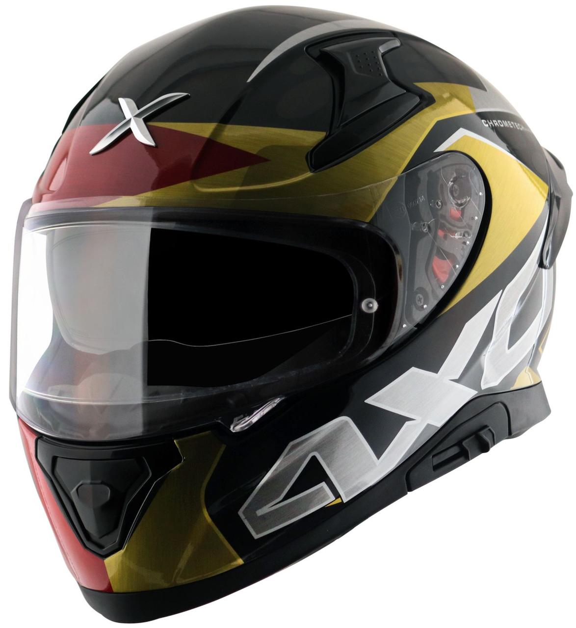 Шлем AXOR APEX CHROMTECH-E, цвет красный/чёрный/золото - фото 1 - id-p225768106